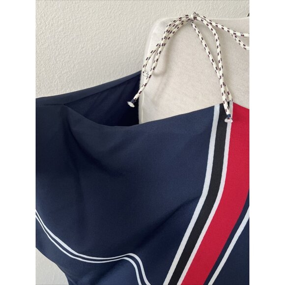 Joie Size Small Color-blocked Nautical EDYTE Dress Asymmetric Hem Navy $348 NEW - Picture 6 of 15